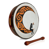 Handmade Dannan 10" Vegan Bodhran Hand Drum - Rhiannon Moon