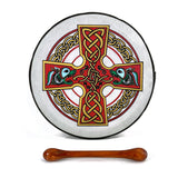 Handmade Dannan 10" Vegan Bodhran Hand Drum - The Red Brian Boru Bodhrán