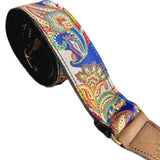 The Mr Moonlight Navy Blue Paisley Guitar Strap - Vtar Vegan Guitar Straps