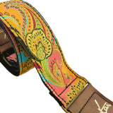 The Summer of Love Pink Paisley Guitar Strap - Vtar Vegan Guitar Straps