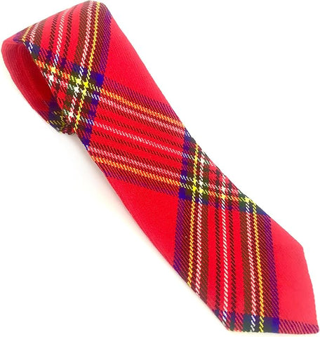 Red Royal Stewart Tartan Neck Tie