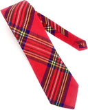 Red Royal Stewart Tartan Neck Tie