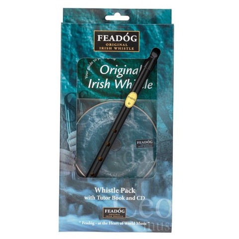 Feadóg Black D Whistle with Book & CD