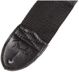 Fender Guitar Strap, Polyester Webbing, Adjustable 33”-53”, Black, 990662080