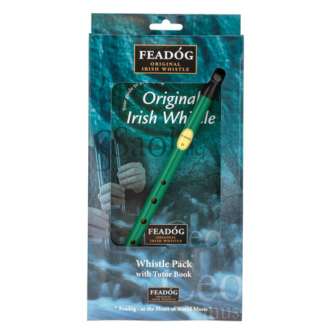 Feadóg Green D Whistle with Tutor Book