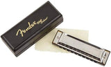 Fender Blues Deluxe Harmonica, Key of D, 10 Holes, Nickel Chrome, Includes Case, 0990701004