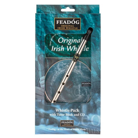 Feadóg Nickel Pro D Whistle with Book & CD