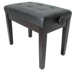 Sonata Piano Stools Bench (Adjustable with Vinyl Button Top) - Various colours (Satin Rosewood)