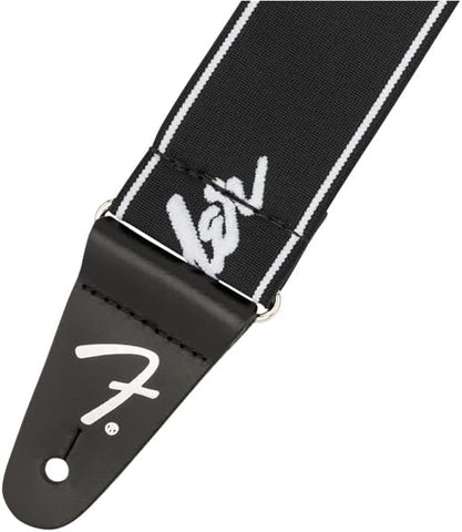 Fender WeighLess Running Logo Guitar Strap, 0990642074