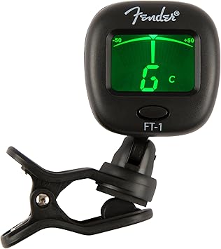 Fender FT-1 Pro Clip-On Tuner, For Electric, Acoustic & Bass Guitars & Ukuleles, Black, 0239978000