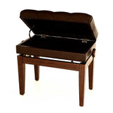 Steinhoven - Symphony Adjustable Piano Stool With Book Storage (Polished Walnut)