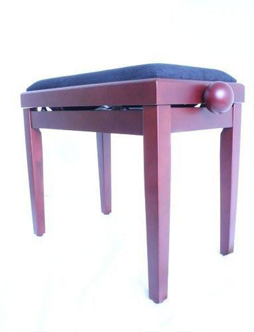 Legato Adjustable Wooden Piano Stool Comfortable Padded Seat Satin Mahogany - 1to1 Music