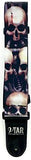 Vtar Vegan Skull Guitar Strap, Electric Acoustic Bass (Variation) (Ghost Skull)