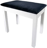 PRELUDE Piano Stool with Book Storage, Satin White