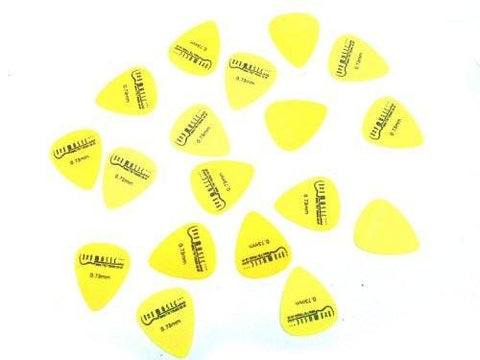 12 Yellow Nylon Guitar Plectrums Medium Gauge 0.73mm picks - Professional & PERFECT FOR ANY GUITAR - 1to1 Music