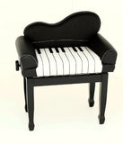 Child Kid's Adjustable Piano Keyboard Stool - Available in Polished Walnut or Ebony - 1to1 Music