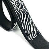 Guitar Strap - Vegan Padded Zebra Print by Vtar