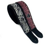 Guitar Strap - Vegan Padded Zebra Print by Vtar